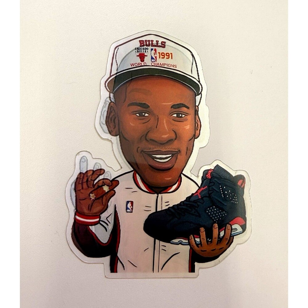 Chicago Bulls 1991 World Champions Basketball Player Shoe Sticker Decal